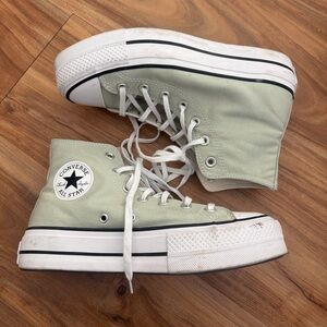 Converse High-Top Sneakers in Mint Green